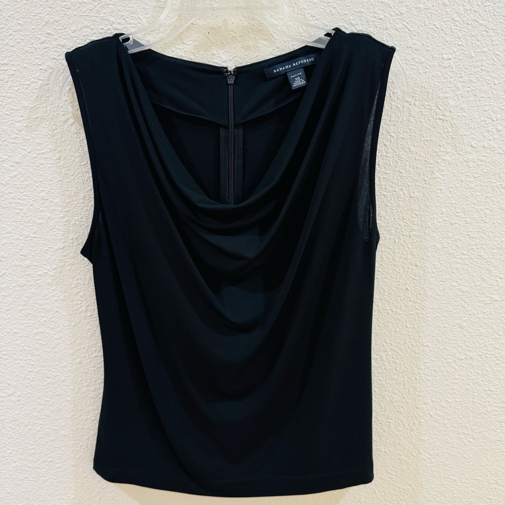 Banana Republic Black Sleeveless Cowl Neck Camisole
